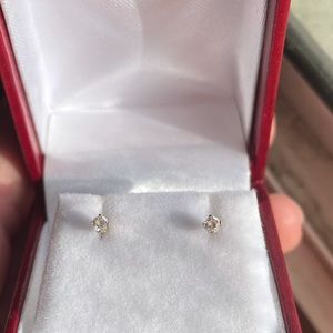 Zerconia 10k yellow gold stud earrings